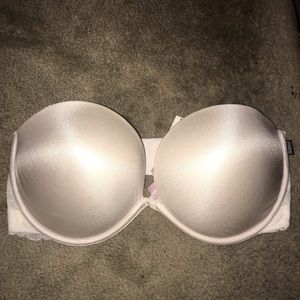PINK 34DD strapless lace bra